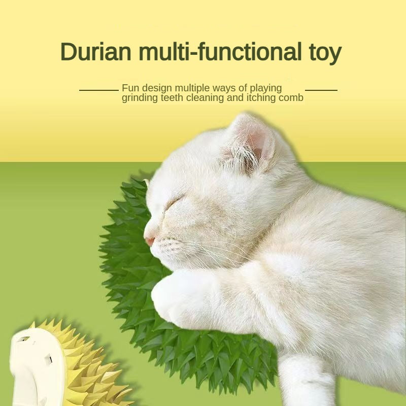 Durian Cat Brush, Dog Cat Self Groomer, Wall Corner Scratcher Massage