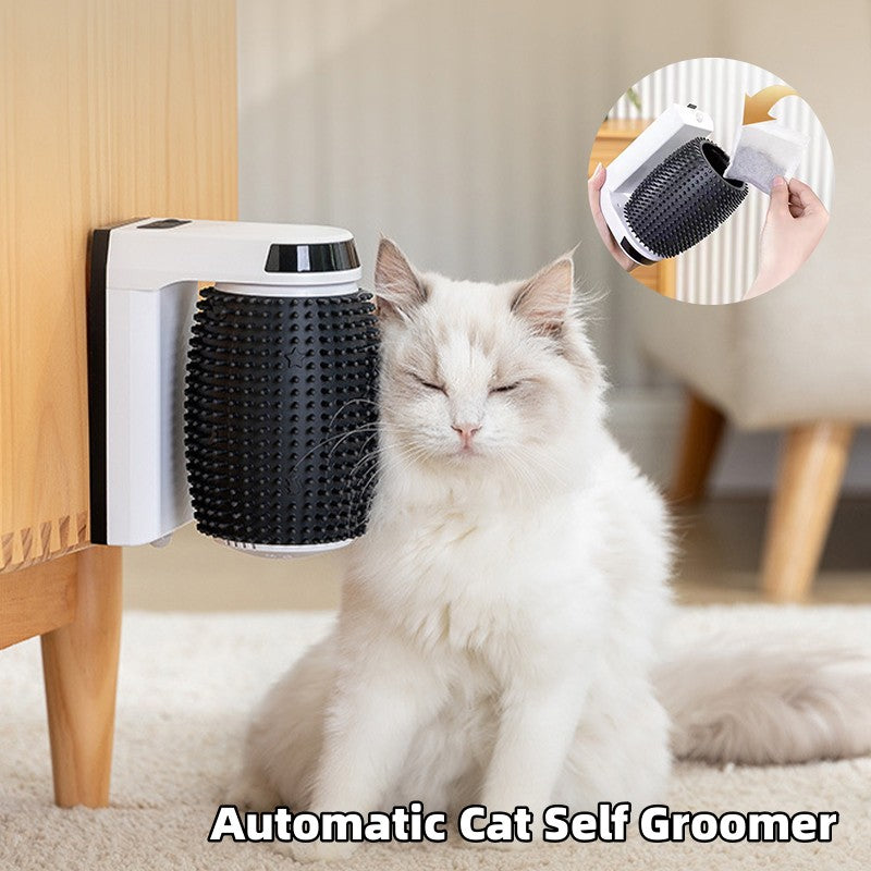 Automatic Cat Self Groomer Wall Corner Brushes Soft Cat Corner Scratch