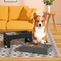 Dog Double Bowls Stainless Stand Adjustable Height Pets Feeding Dish B